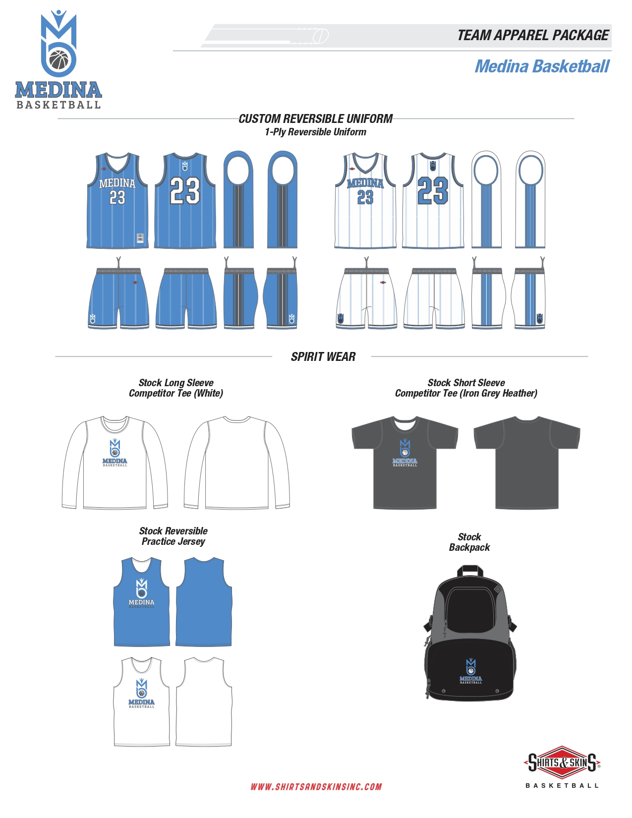 Medina Basketball Apparel Package